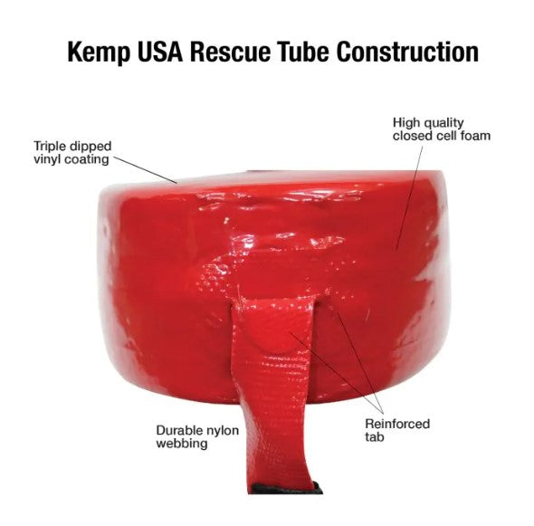 Kemp USA Rescue Tube GUARD Logo Red 50 inch medical supply