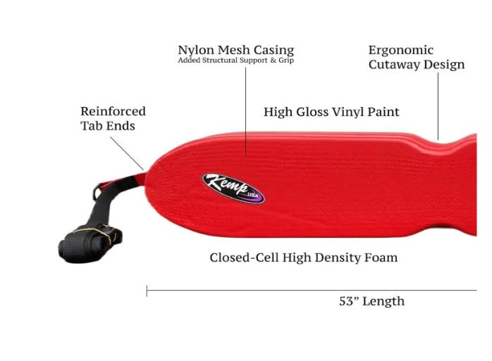 Kemp USA Grip It Rescue Tube Ergonomic Mesh Red 53 inch medical supply