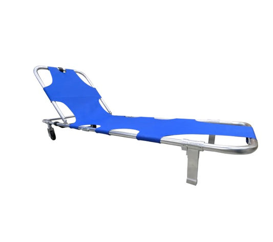Kemp USA Rolling Stretcher with Wheels Folding Blue Oxford Weave Fabric medical supply