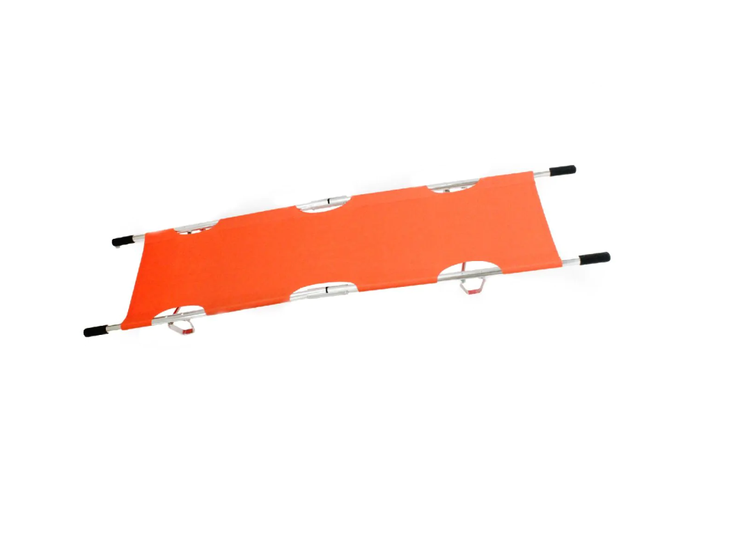 Kemp USA Folding Pole Stretcher Orange medical supply