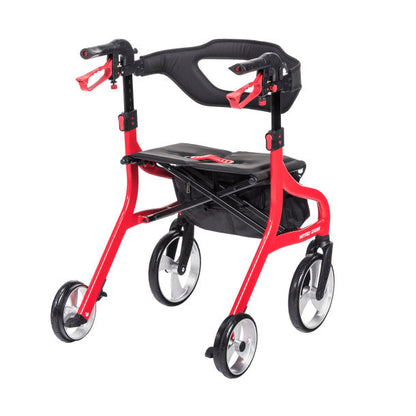 Nitro Sprint Rollator Rolling Walker, Hemi Height (102662BK-H), Red