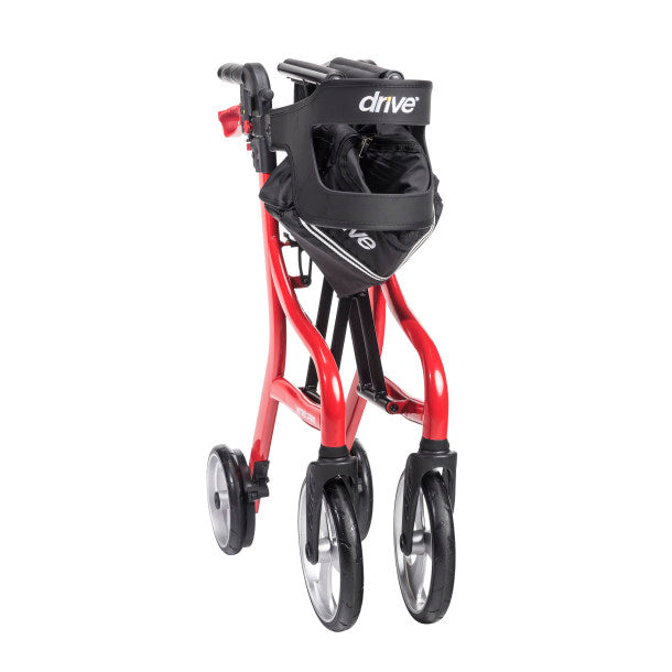 Nitro Sprint Rollator Rolling Walker, Hemi Height (102662BK-H), Red