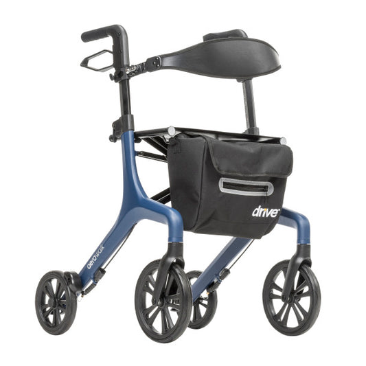 Drive Medical AeroWalk Ultra-Lite Rollator Rolling Walker, Blue (10277BL) medical supply