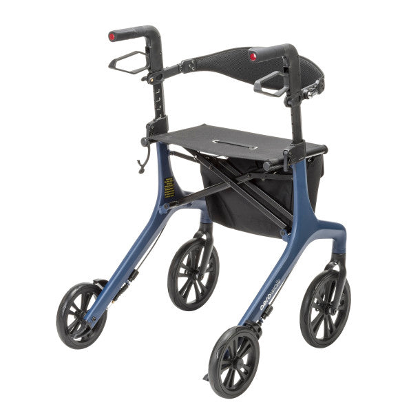 Drive Medical AeroWalk Ultra-Lite Rollator Rolling Walker, Blue (10277BL) medical supply