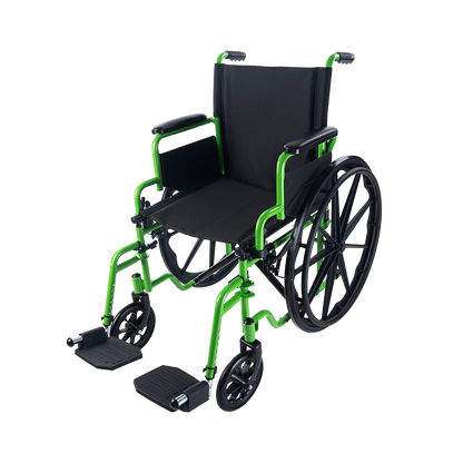 Dynarex GreenLine Cruiser Wheelchair 16 x 16 with Foot Rest medical supply