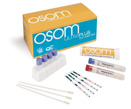 OSOM Ultra Plus Flu A&B Rapid Test Box of 25 medical supply