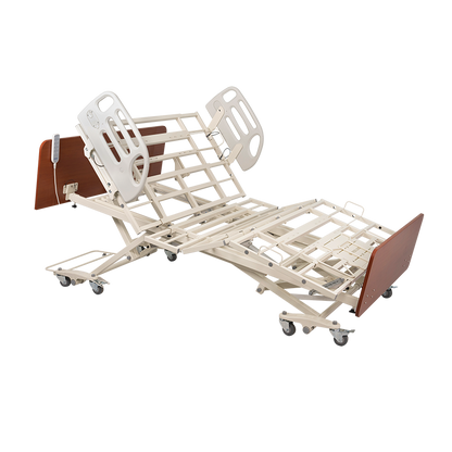 Dynarex Bari+Max DB600, Bariatric HD Long-Term Care Bed, with Composite Swing Rail, 54", White (12014-CHCR), medical supply