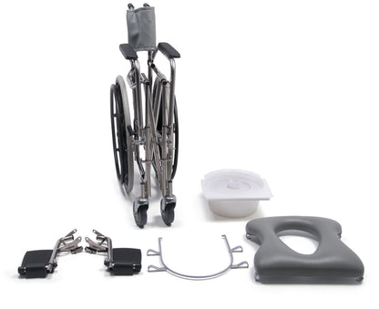 Everest & Jennings Folding Rehab Shower Commode Chair 24 in medical supply