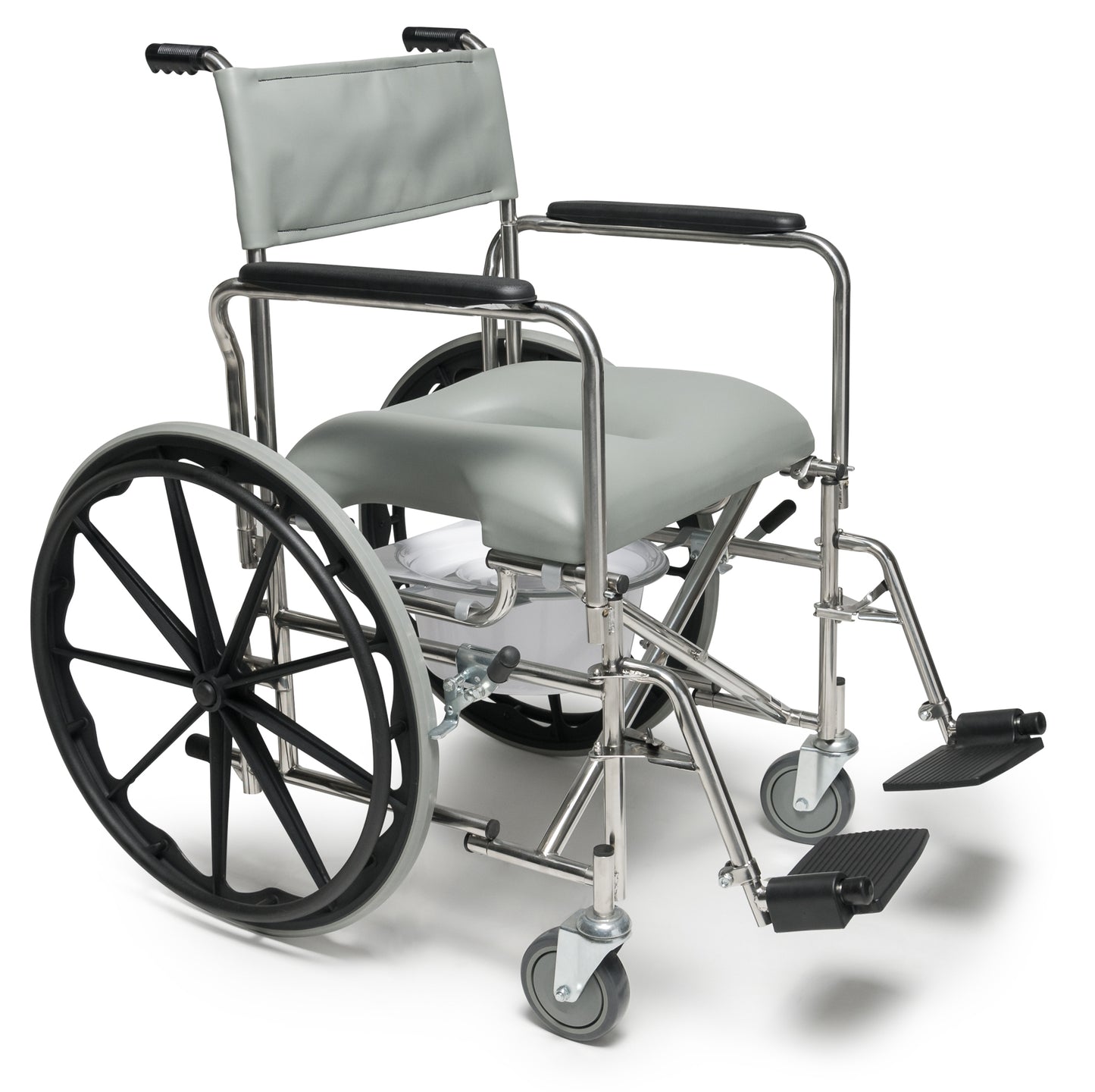 Everest & Jennings Folding Rehab Shower Commode Chair Low Back 24 in medical supply