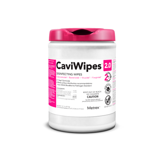 Metrex CaviWipes 2.0 XL 65 wipes per canister case medical supply