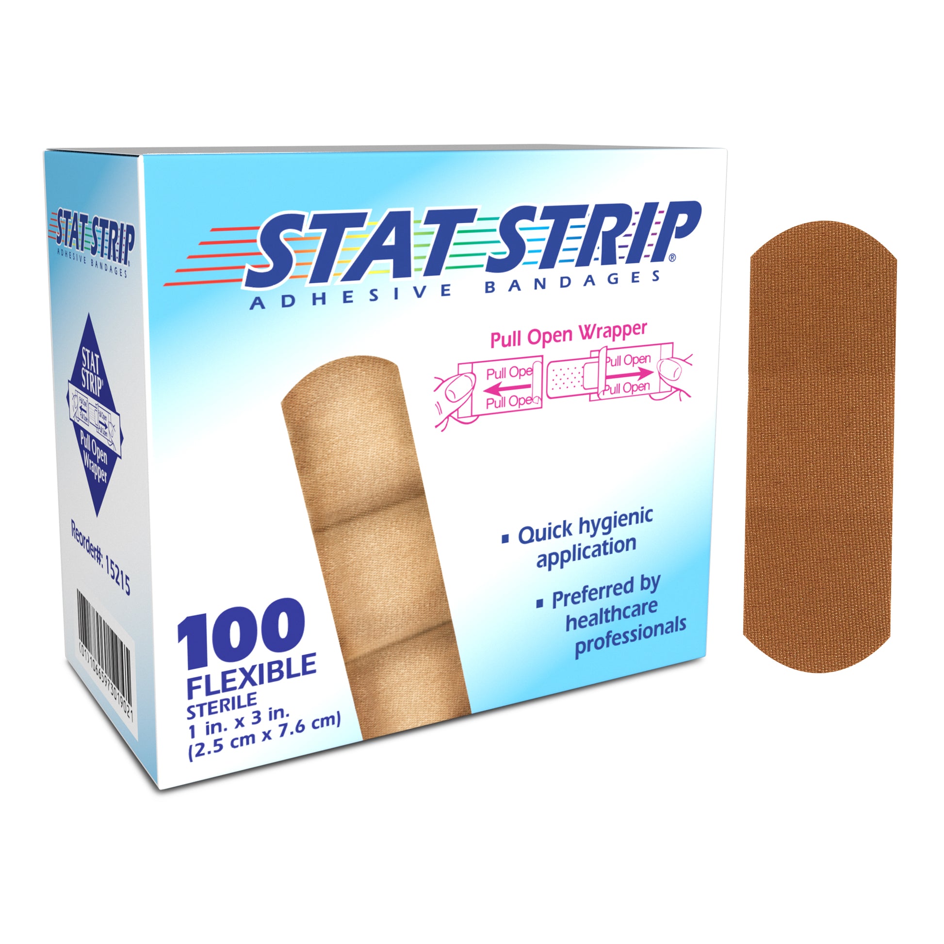 American White Cross Lightweight Flex Stat Strip Bandages 1 x 3 in medical supply