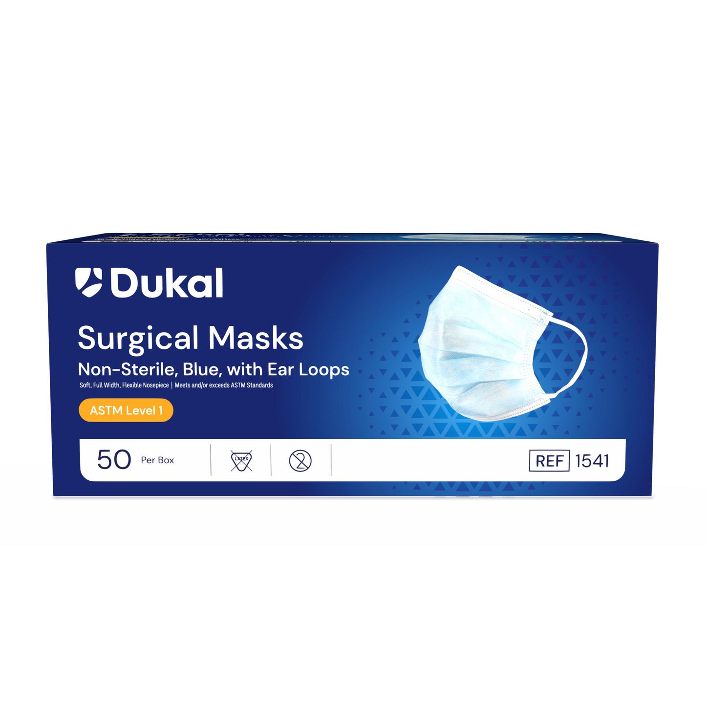 Dukal Surgical Mask Ear Loop 3-Ply Blue medical supply