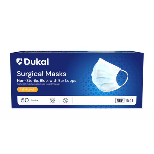 Dukal Surgical Mask Ear Loop 3-Ply Blue medical supply