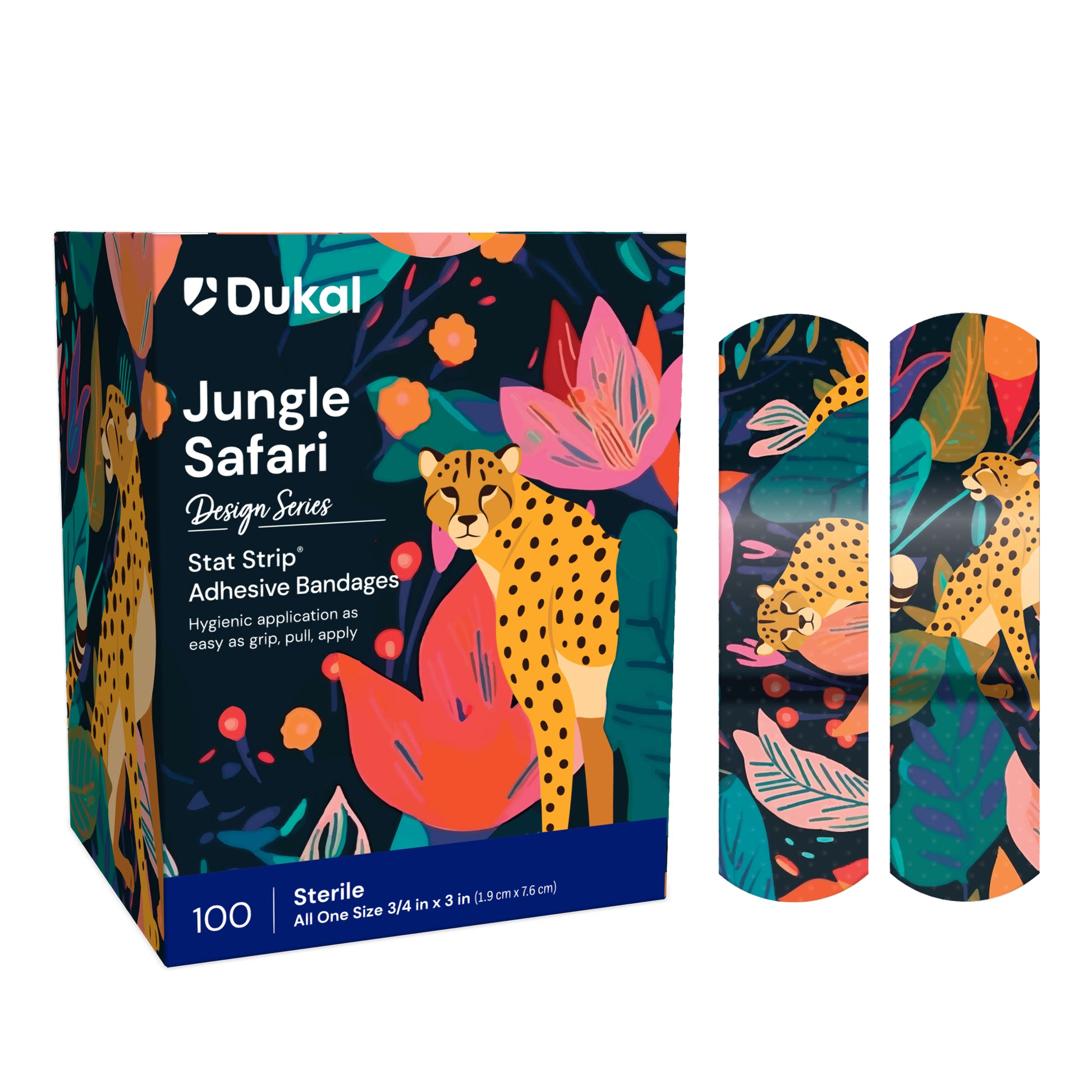 American White Cross Jungle Safari Adhesive Bandages 3/4 x 3 inch Case medical supply