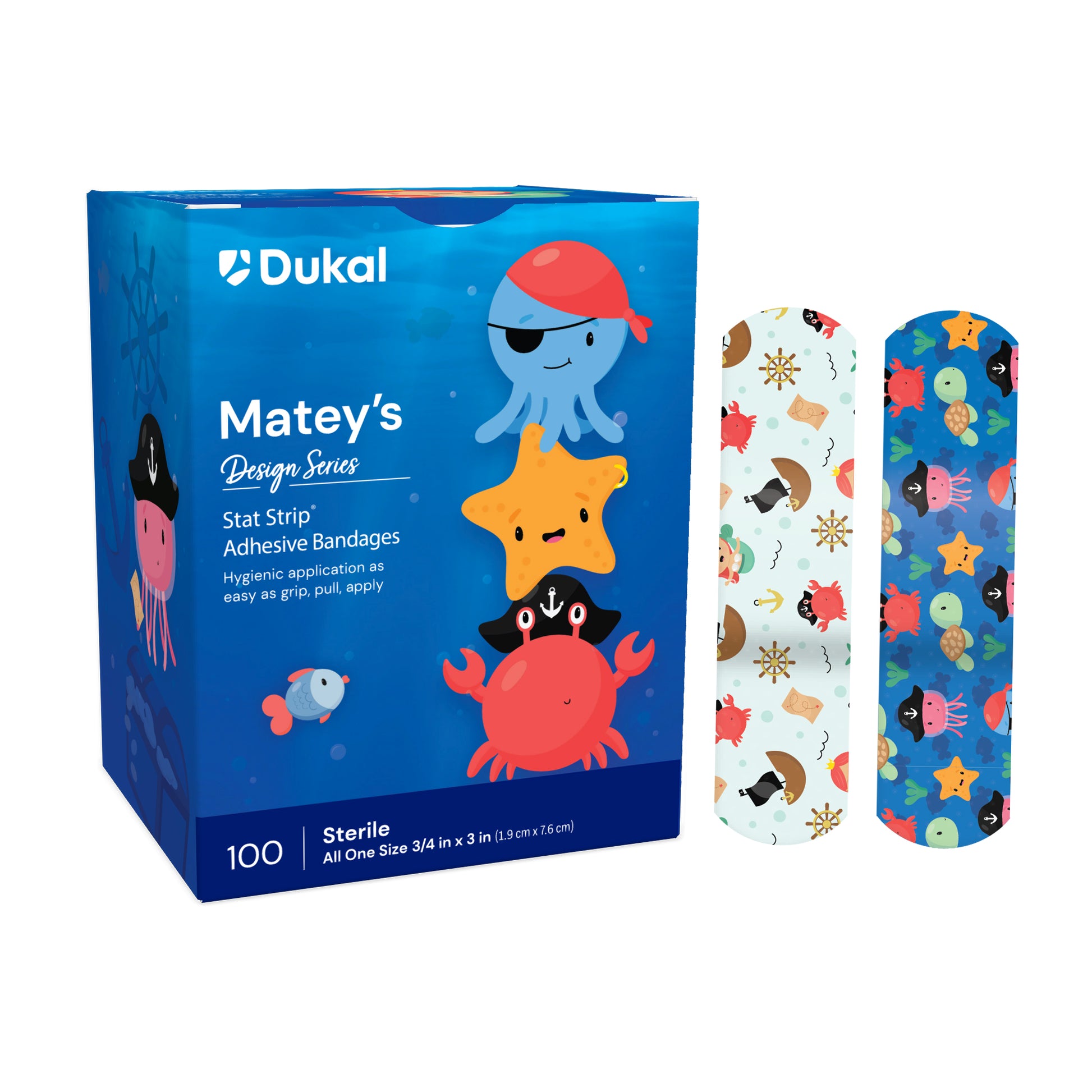 Dukal Matey's Adhesive Bandages 3/4 x 3 inch Case medical supply