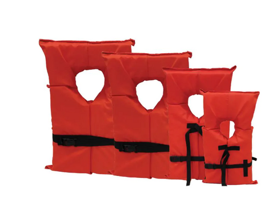 Kemp USA Type II Adult Life Jackets 4-Pack Carry Case Orange medical supply