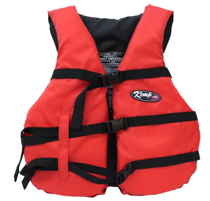 Kemp USA Oversized Adult Life Jacket Red & Black medical supply
