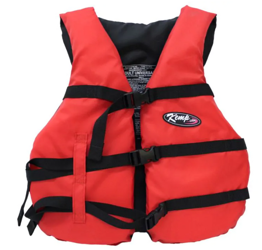 Kemp USA Oversized Adult Life Jacket Red & Black medical supply
