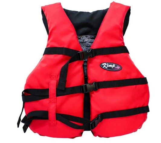 Kemp USA Adult Life Jacket Red & Black medical supply