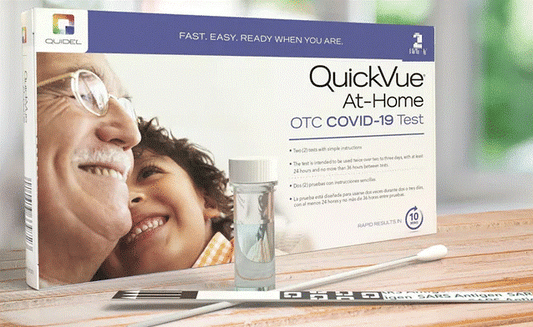 Quidel QuickVue At-Home OTC COVID-19 Test 25 Tests/Kit medical supply