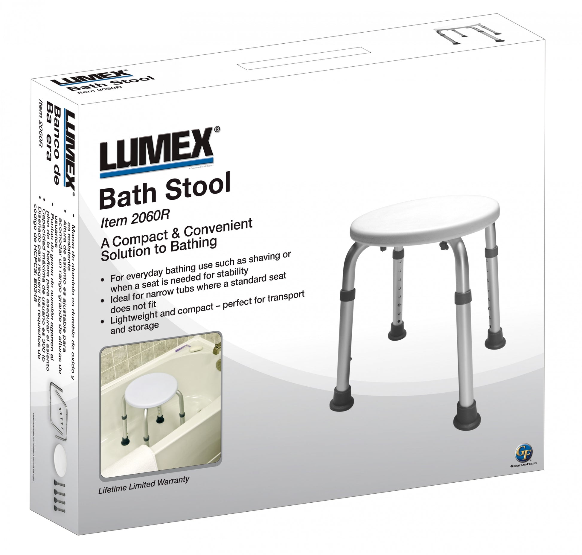 Lumex Round Bath Stool Retail 1 Each medical supply