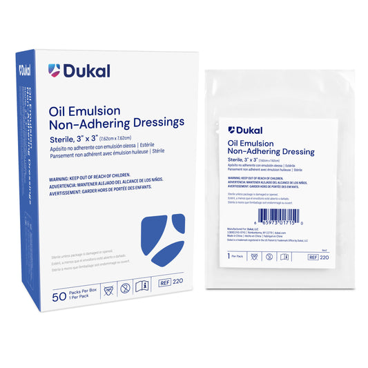 Dukal Oil Emulsion Wound Dressing 3x3 Sterile medical supply