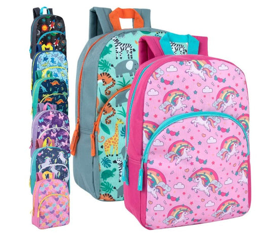 DDays 15" Character Backpacks, Assorted Prints, Case of 24 (2378131) medical supply