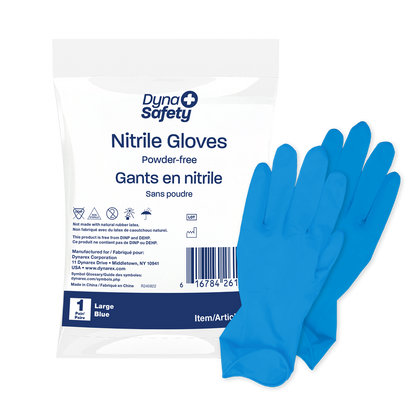 DynaSafety Nitrile Exam Gloves In A Bag Large Blue 500 Bags medical supply