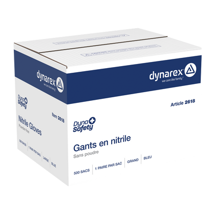 DynaSafety Nitrile Exam Gloves In A Bag Large Blue 500 Bags medical supply