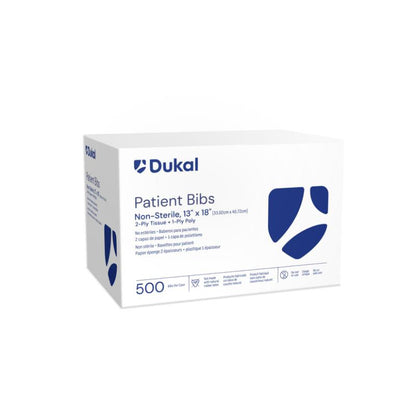 Dukal Patient Bibs 2-Ply 13" x 18" Mauve Case of 500 medical supply