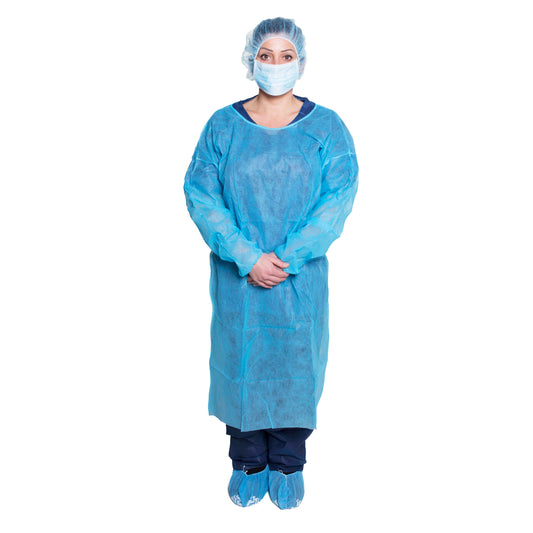 Dukal Isolation Gown One-Size Blue Case of 50 medical supply