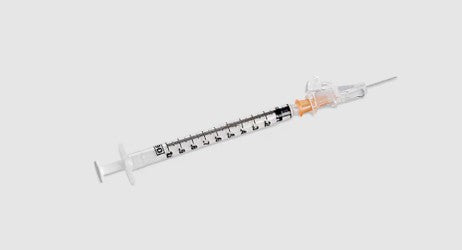 BD Syringe with Needle 1mL 25G x 5/8 inch Shielding Subcutaneous Box medical supply