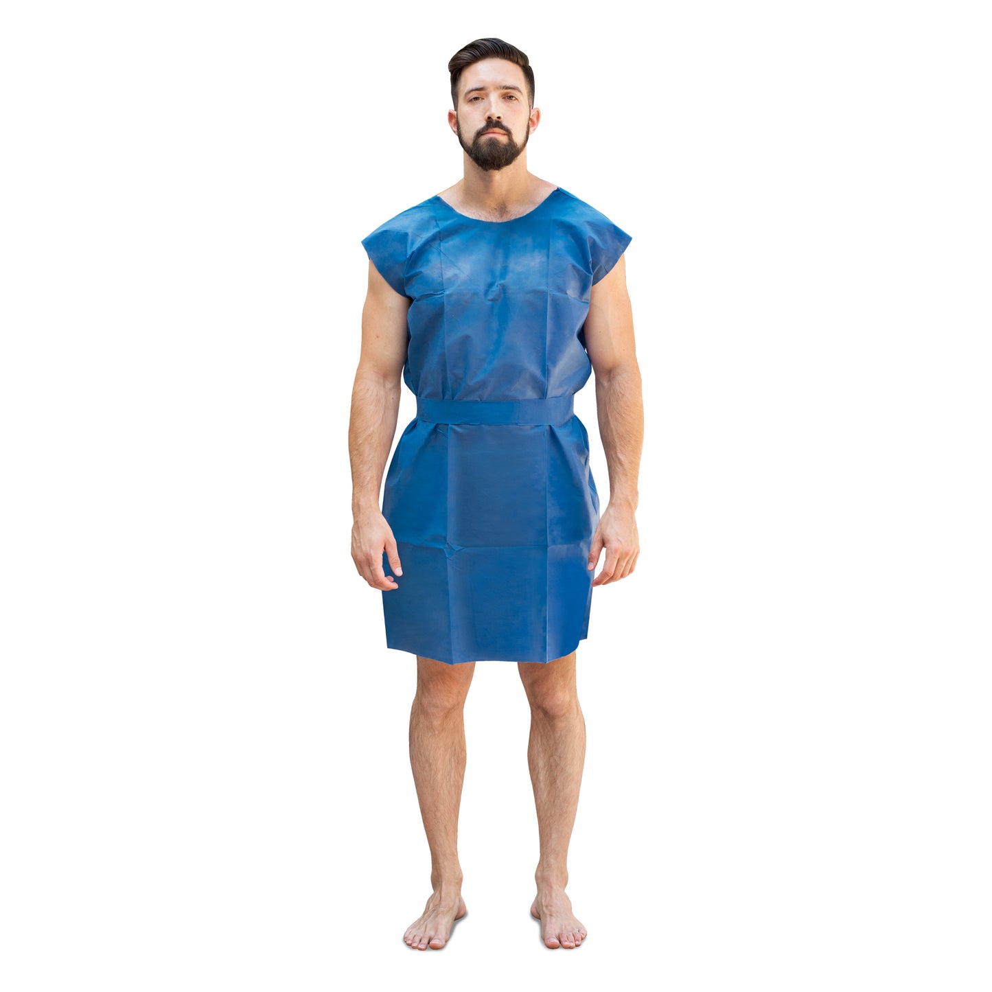 Dukal Patient Gown One-Size Blue Case of 50 medical supply