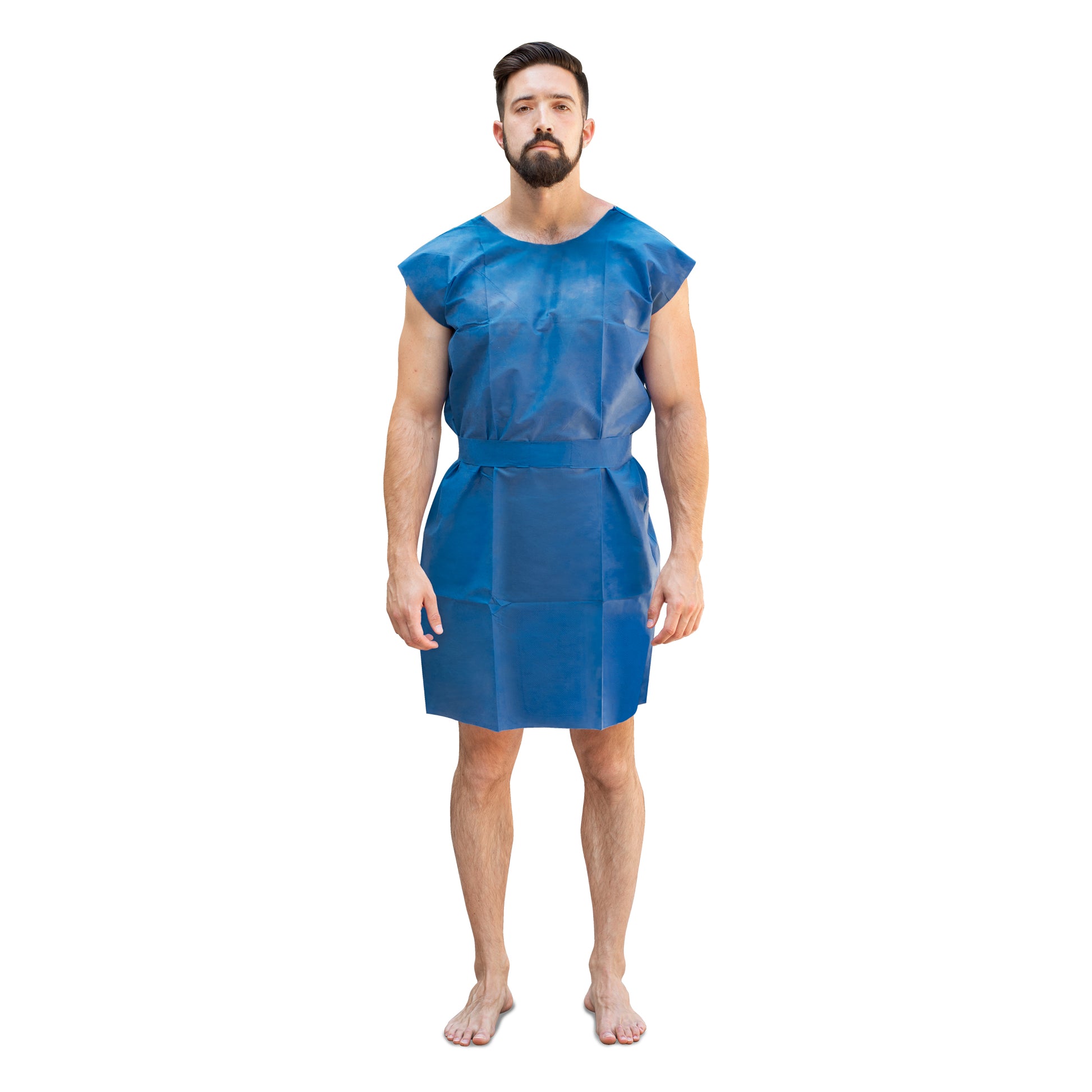 Dukal Patient Gown One-Size Blue Case of 50 medical supply