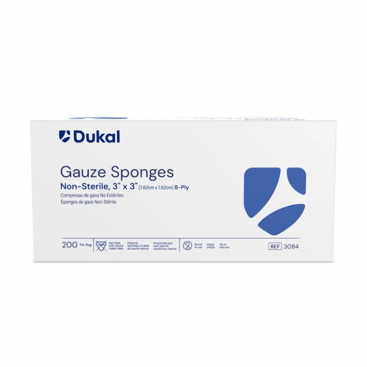 Dukal Non-Sterile Gauze Sponges 8-Ply 3 inch x 3 inch medical supply