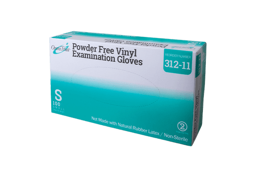 Omni Vinyl Exam Gloves Small Powder-Free 100/bx 10 bx/cs medical supply