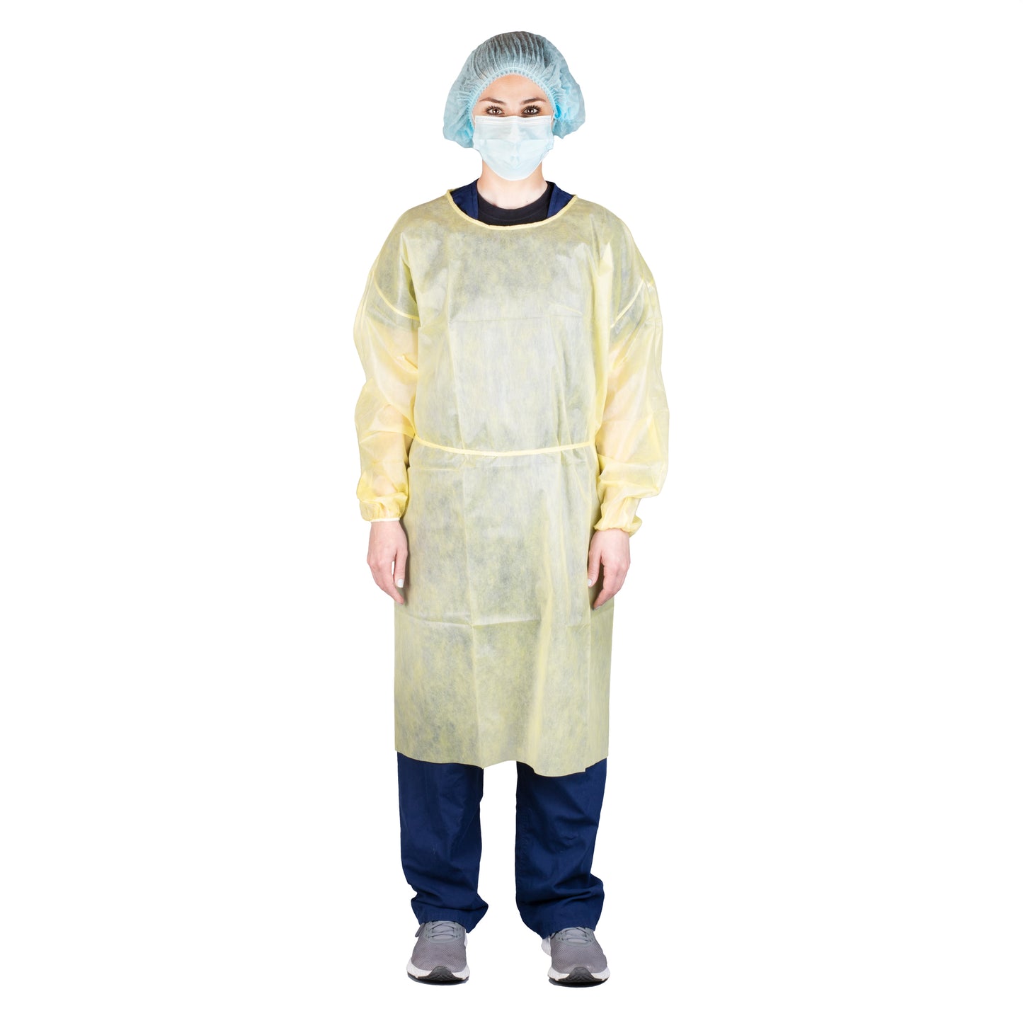 Dukal Multi-Layer Isolation Gown Universal Yellow Case of 100 medical supply