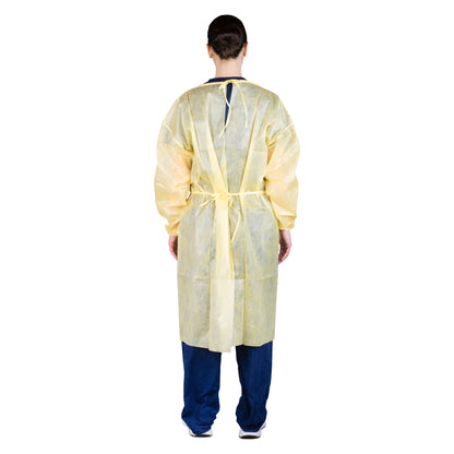 Dukal Multi-Layer Isolation Gown Universal Yellow Case of 100 medical supply
