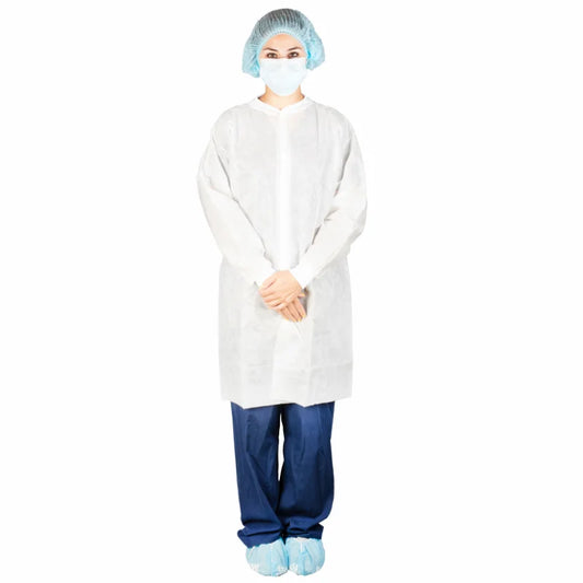 Dukal Lab Coat Without Pockets Small White medical supply