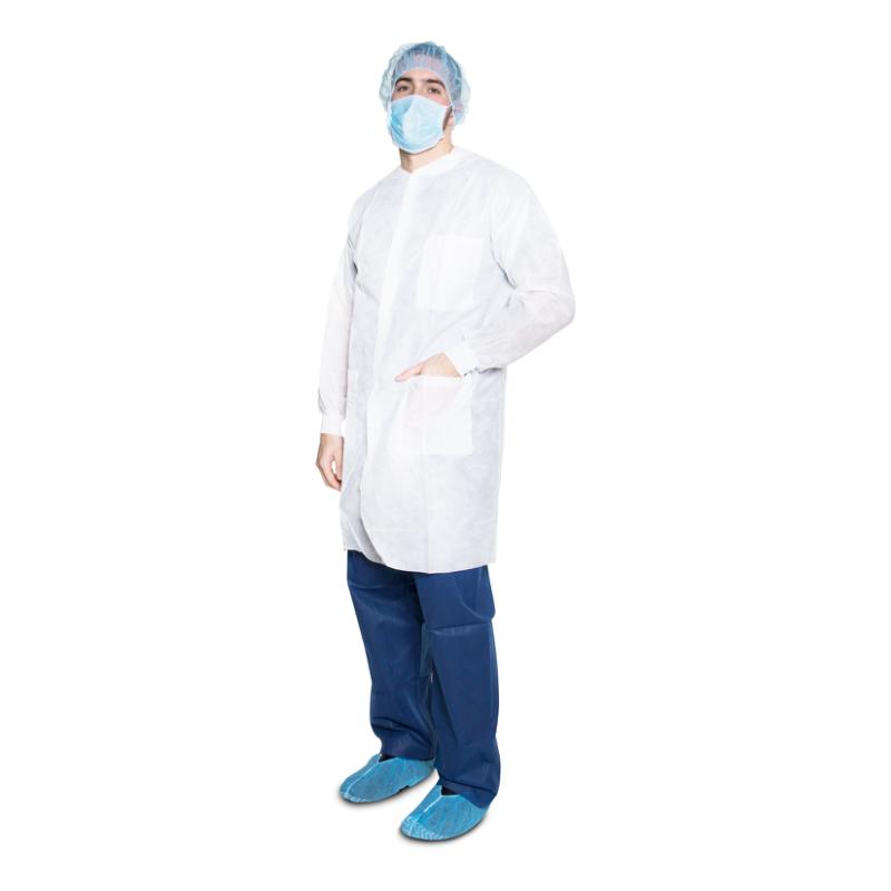 Dukal Lab Coat Without Pockets Small White medical supply