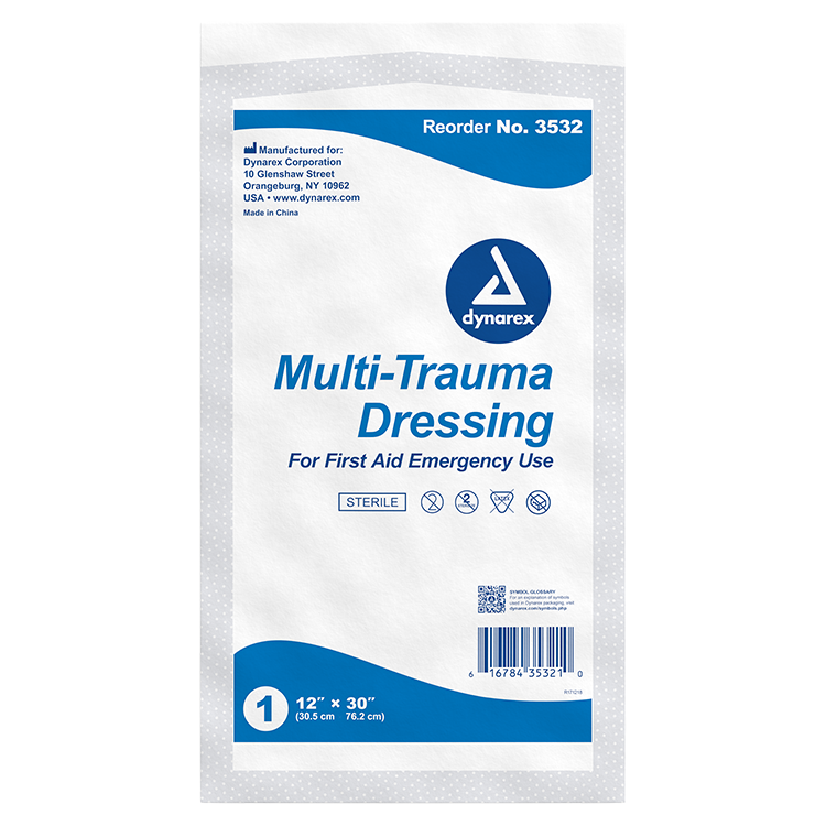 Dynarex Multi-Trauma Dressing Sterile 12 x 30 in Case medical supply