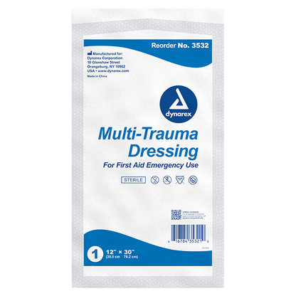 Dynarex Multi-Trauma Dressing Sterile 12 x 30 in Case medical supply
