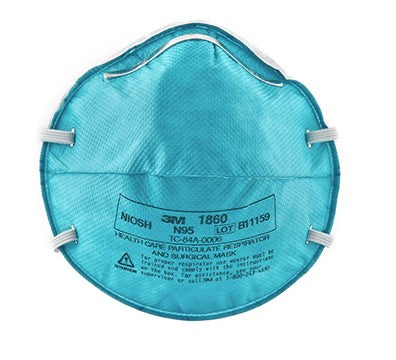 3M, N95 Regular Particulate Respirator Mask, Molded Cone, Box (1860) medical supply
