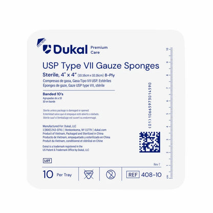 Dukal Premium Care Sterile Gauze Sponges 8-Ply 4 inch x 4 inch medical supply
