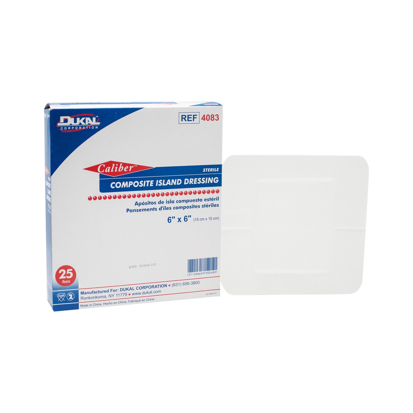 Dukal Sterile Composite Island Dressing 6 x 6 inch medical supply