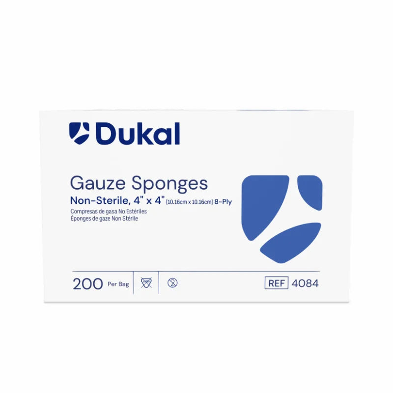 Dukal Gauze Sponges 8-Ply 4 inch x 4 inch medical supply