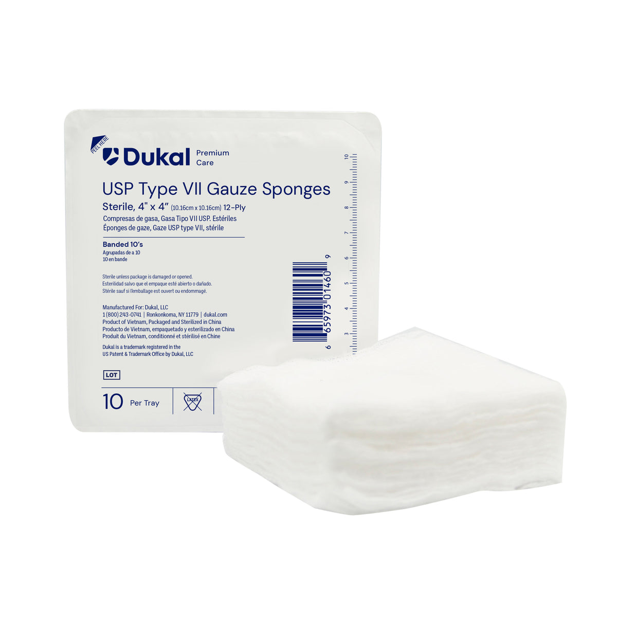 Dukal Sterile Gauze Sponges 4 x 4 inch 12-Ply medical supply