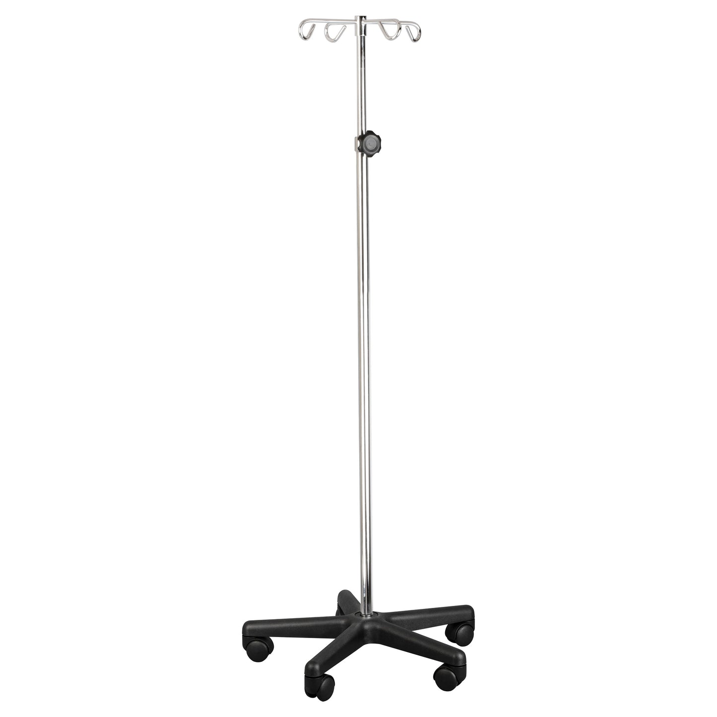 Tech-Med Stainless Steel IV Stand 4 Hook 5 Leg Base medical supply