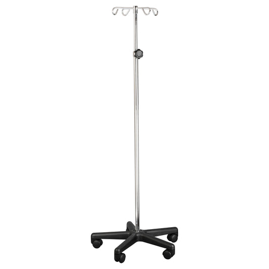 Tech-Med Stainless Steel IV Stand 4 Hook 5 Leg Base medical supply