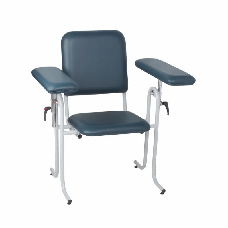 Dukal Blood Draw Chair Straight Arm Blue medical supply